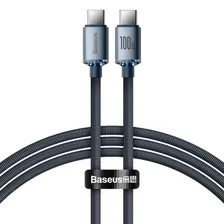 Кабель Baseus Crystal Shine Series Fast Charging Data Cable Type-C - Type-C 100W 1.2m Черный (CAJY000601)