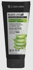 SKIN SHINE, BLACK LINE, Освежающая пилинг-скатка для лица с древесным углем, центеллой азиатской и алоэ вера, 120 мл