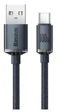 Кабель Baseus Crystal Shine Series Fast Charging Data Cable USB to Type-C 100W 1.2m (CAJY000401) (black)