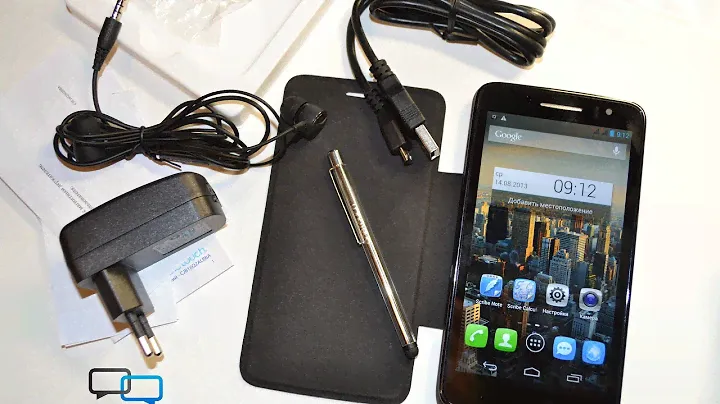Распаковка Alcatel One Touch Scribe HD со стилусом и обложкой (unboxing)