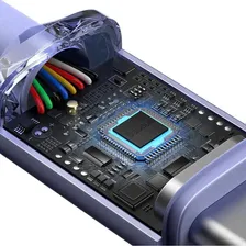 Кабель Baseus Crystal Shine Series Fast Charging Data Cable Type-C to Type-C 100W 2m Purple (CAJY000705)
