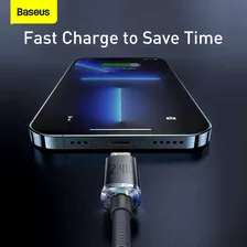 Кабель USB - Lightning BASEUS Crystal Shine Series Fast Charging, 2.4А (черный) 2м
