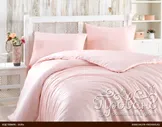 Постельное белье Hobby Home Collection SHINE бамбуковый сатин пудра евро