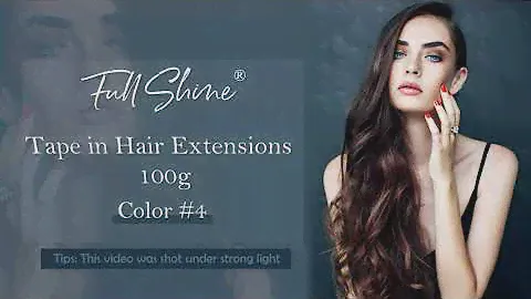 Full Shine® Brown Tape Hair Extensions #4